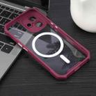 For iPhone 16 Colorful Two-Color Lens Film MagSafe Magnetic Horn Acrylic+TPU Case(Red) - 2