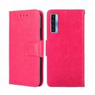 For TCL 20s / 20 5G / 20L / 20L+ Crystal Texture Leather Phone Case(Rose Red) - 1