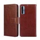 For TCL 20s / 20 5G / 20L / 20L+ Crystal Texture Leather Phone Case(Brown) - 1