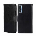 For TCL 20s / 20 5G / 20L / 20L+ Crystal Texture Leather Phone Case(Black) - 1