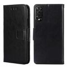 For TCL 505 4G Crystal Texture Leather Phone Case(Black) - 1