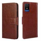 For TCL 501 4G Crystal Texture Leather Phone Case(Brown) - 1