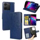 For TCL 503 4G Crystal Texture Leather Phone Case(Royal Blue) - 1