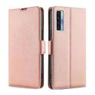 For TCL 20s / 20 5G / 20L / 20L+ Ultra-thin Voltage Side Buckle Horizontal Flip Leather Phone Case(Rose Gold) - 1