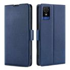 For TCL 501 4G Ultra-thin Voltage Side Buckle Horizontal Flip Leather Phone Case(Blue) - 1