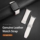 For Apple Watch Series 2 38mm DUX DUCIS YA Series Magnetic Buckle Genuine Leather Watch Band(White) - 6