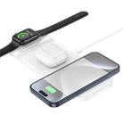 hoco CQ5 Step 3 in 1 Wireless Fast Charger for iWatch(White) - 1