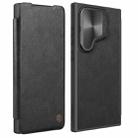 For Samsung Galaxy S24 Ultra 5G NILLKIN Qin Prop Series Flip Camera Cover Design Leather Phone Case(Black) - 1