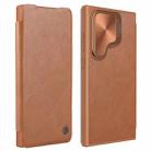 For Samsung Galaxy S24 5G NILLKIN Qin Prop Series Flip Camera Cover Design Leather Phone Case(Brown) - 1