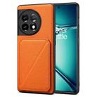 For OnePlus Ace 2 Pro 5G Denior Imitation Calf Leather Back Phone Case with Holder(Orange) - 1