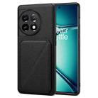 For OnePlus Ace 2 Pro 5G Denior Imitation Calf Leather Back Phone Case with Holder(Black) - 1