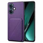 For OnePlus Nord CE 3 5G / OPPO K11 Denior Imitation Calf Leather Back Phone Case with Holder(Purple) - 1
