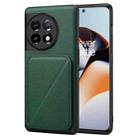 For OnePlus Ace 2 / 11R 5G Denior Imitation Calf Leather Back Phone Case with Holder(Green) - 1