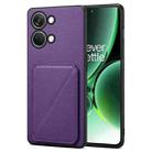 For OnePlus Ace 2 V / Nord 3 5G Denior Imitation Calf Leather Back Phone Case with Holder(Purple) - 1