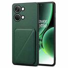 For OnePlus Ace 2 V / Nord 3 5G Denior Imitation Calf Leather Back Phone Case with Holder(Green) - 1