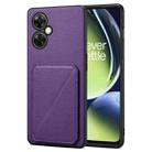 For OnePlus Nord CE 3 Lite / N30 Denior Imitation Calf Leather Back Phone Case with Holder(Purple) - 1