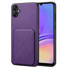 For Samsung Galaxy A05G Denior Imitation Calf Leather Back Phone Case with Holder(Purple) - 1