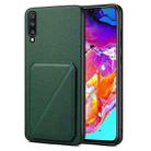 For Samsung Galaxy A70 Denior Imitation Calf Leather Back Phone Case with Holder(Green) - 1
