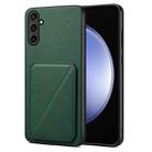 For Samsung Galaxy S23 FE 5G Denior Imitation Calf Leather Back Phone Case with Holder(Green) - 1