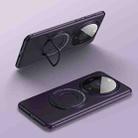 For Huawei Mate 60 Matte Magsafe Magnetic Phone Case with Trolley Holder(Night Purple) - 1