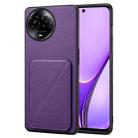 For Realme Narzo 60X / 11 5G / 11x Denior Imitation Calf Leather Back Phone Case with Holder(Purple) - 1