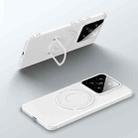 For Xiaomi 14 Matte Magsafe Magnetic Phone Case with Trolley Holder(White) - 1