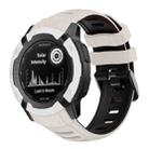 For Garmin Instinct 2X Two Color Silicone Watch Band(White Black) - 1