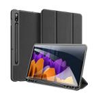 For Samsung Galaxy Tab S7 11 inch DUX DUCIS Domo Series Horizontal Flip Magnetic PU Leather Case with Three-folding Holder & Sleep / Wake-up Function & Pen Slot(Black) - 1