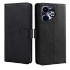 For Infinix Hot 40i Calf Texture Buckle Flip Leather Phone Case(Black) - 1