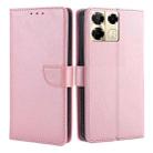 For Infinix Note 40 Pro 5G Calf Texture Buckle Flip Leather Phone Case(Rose Gold) - 1