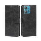 For Motorola Edge 40 Neo 5G Calf Texture Buckle Flip Leather Phone Case(Black) - 1