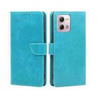 For Motorola Moto G Stylus 2023 4G Calf Texture Buckle Flip Leather Phone Case(Light Blue) - 1