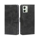 For Motorola Moto G54 5G EU Version Calf Texture Buckle Flip Leather Phone Case(Black) - 1