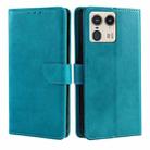 For Motorola Edge 50 Ultra Calf Texture Buckle Flip Leather Phone Case(Light Blue) - 1