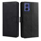 For Motorola Moto G85 5G Calf Texture Buckle Flip Leather Phone Case(Black) - 1