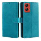 For Motorola Moto G Stylus 5G 2024 Calf Texture Buckle Flip Leather Phone Case(Light Blue) - 1