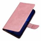 For Motorola Moto G55 5G Calf Texture Buckle Flip Leather Phone Case(Rose Gold) - 3