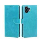 For Nothing Phone 2 Calf Texture Buckle Flip Leather Phone Case(Light Blue) - 1