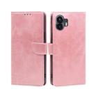 For Nothing Phone 2 Calf Texture Buckle Flip Leather Phone Case(Rose Gold) - 1