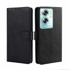 For OPPO A79 5G Calf Texture Buckle Flip Leather Phone Case(Black) - 1