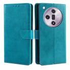 For OPPO Find X7 5G Calf Texture Buckle Flip Leather Phone Case(Light Blue) - 1