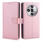 For OPPO Find X7 Ultra 5G Calf Texture Buckle Flip Leather Phone Case(Rose Gold) - 1
