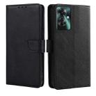 For OPPO Reno11 F 5G Calf Texture Buckle Flip Leather Phone Case(Black) - 1