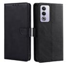For OPPO A3 Pro 5G India Calf Texture Buckle Flip Leather Phone Case(Black) - 1