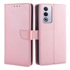 For OPPO A3 Pro 5G India Calf Texture Buckle Flip Leather Phone Case(Rose Gold) - 1