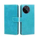 For Realme 11 4G Calf Texture Buckle Flip Leather Phone Case(Light Blue) - 1