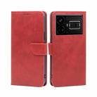 For Realme GT5 / GT5 240W Calf Texture Buckle Flip Leather Phone Case(Red) - 1