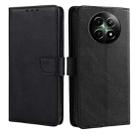 For Realme 12 5G Calf Texture Buckle Flip Leather Phone Case(Black) - 1