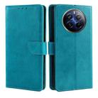 For Realme 12 Pro 5G Calf Texture Buckle Flip Leather Phone Case(Light Blue) - 1