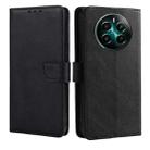 For Realme 12+ 5G Calf Texture Buckle Flip Leather Phone Case(Black) - 1